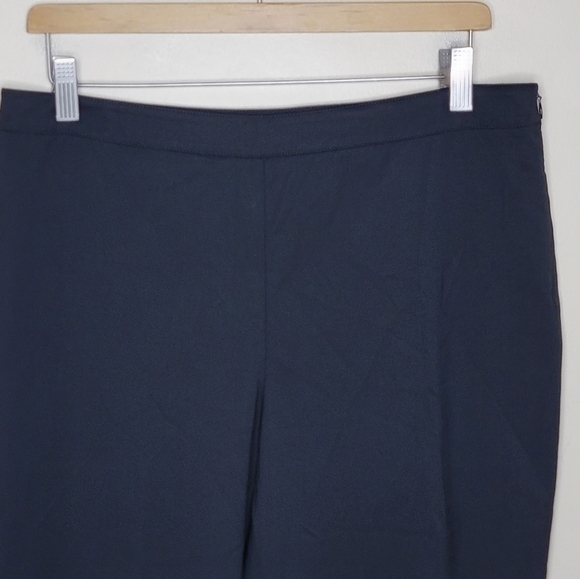 Lafayette 148 | Black Bleecker Slim Straight Leg Side Zip Pants - Picture 2 of 6